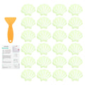 24Pcs Shell Bathtub Stickers – Non-Slip PEVA Shower Treads