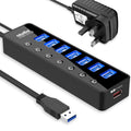 atolla Powered USB 3.0 Hub | 7 Data Ports & 1 Smart Charging Port