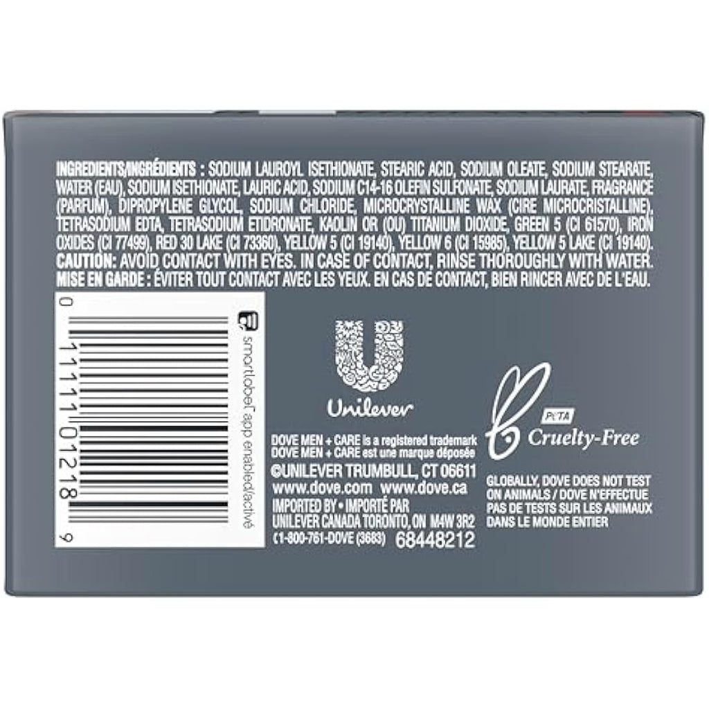 Dove Men+Care Deep Clean Body and Face Bar Soap - 4 Pack Moisturizing