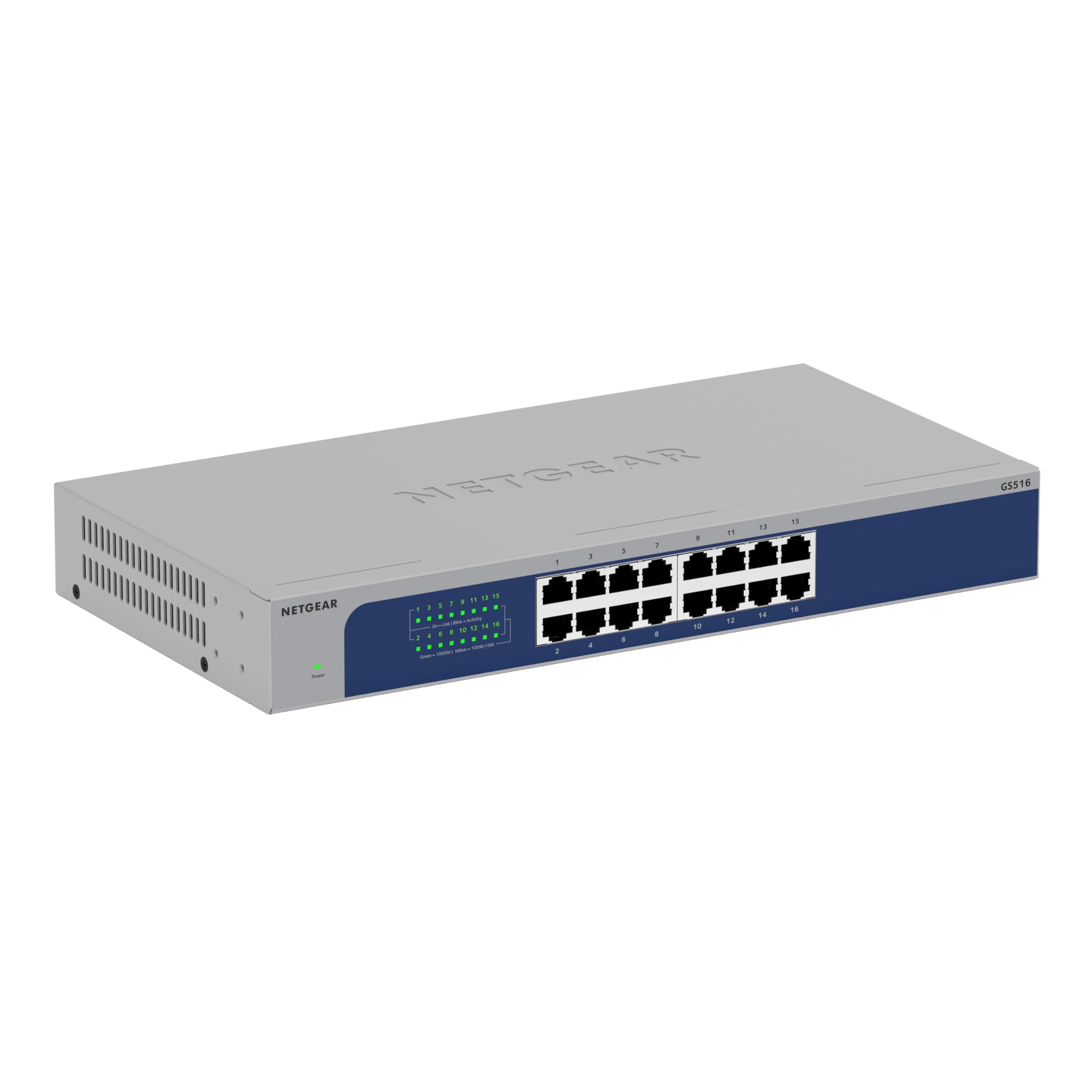Netgear GS516 16-Port Gigabit Ethernet Unmanaged Switch | Rackmount