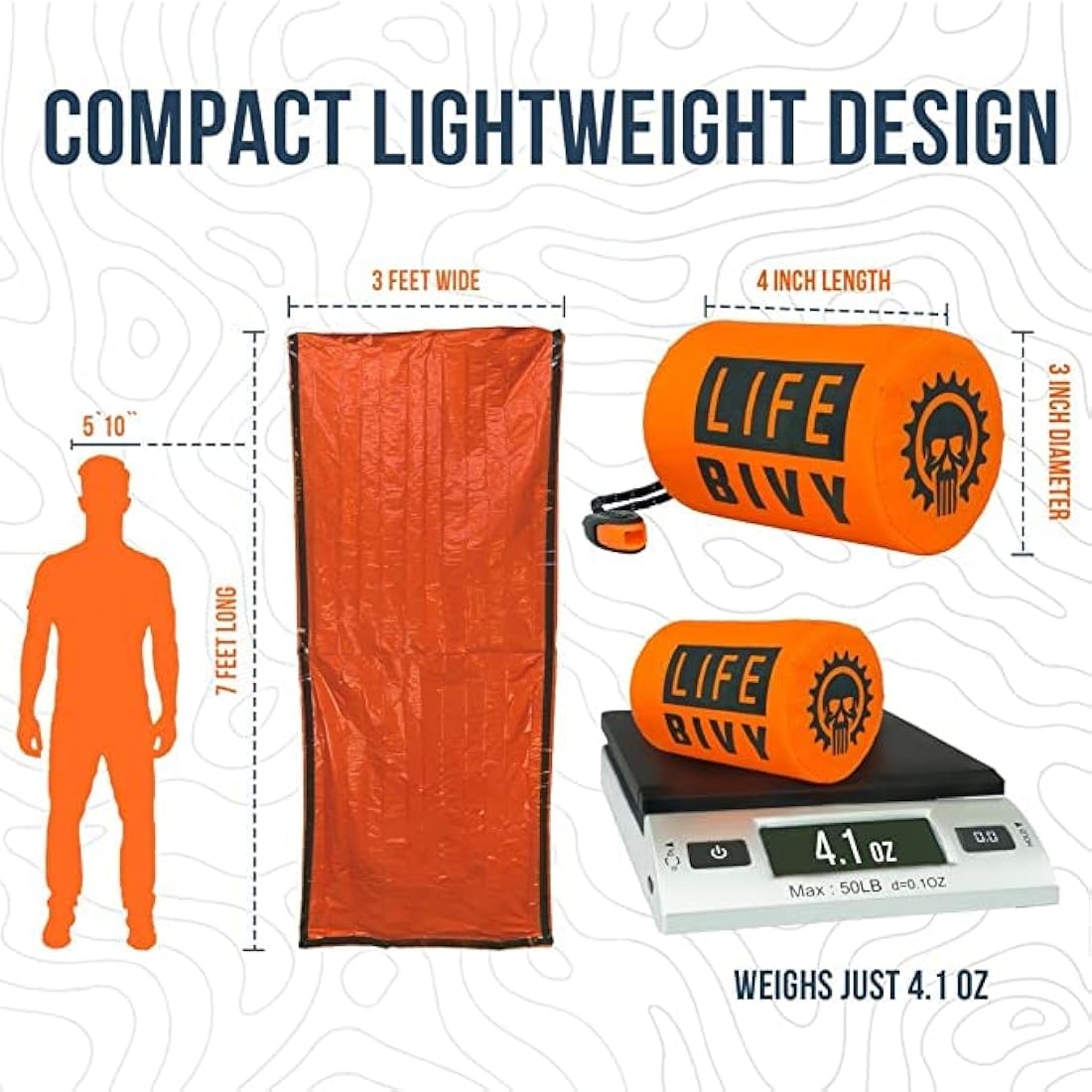 Go Time Gear Life Bivy Emergency Survival Sleeping Bag - Thermal Mylar