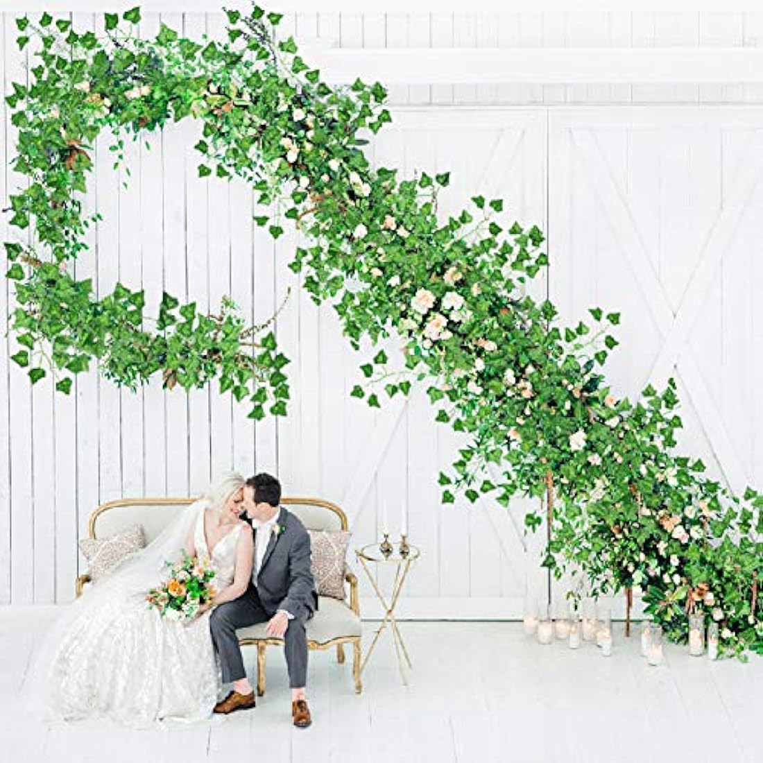 CQURE 48Pcs Artificial Ivy Garland Vines | 336Ft UV Resistant Fake Plants