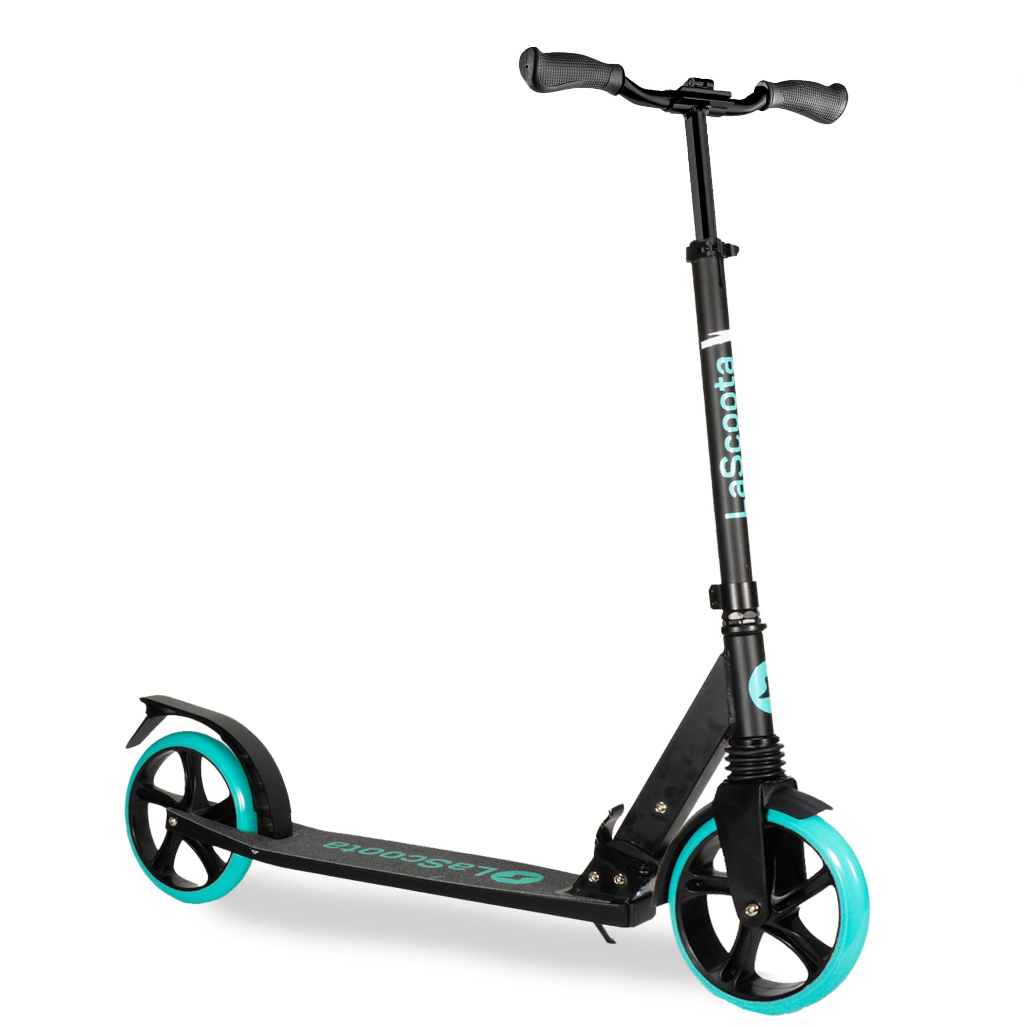 LaScoota Foldable Kick Scooter | 200mm Wheels & Shock Absorption - Aqua