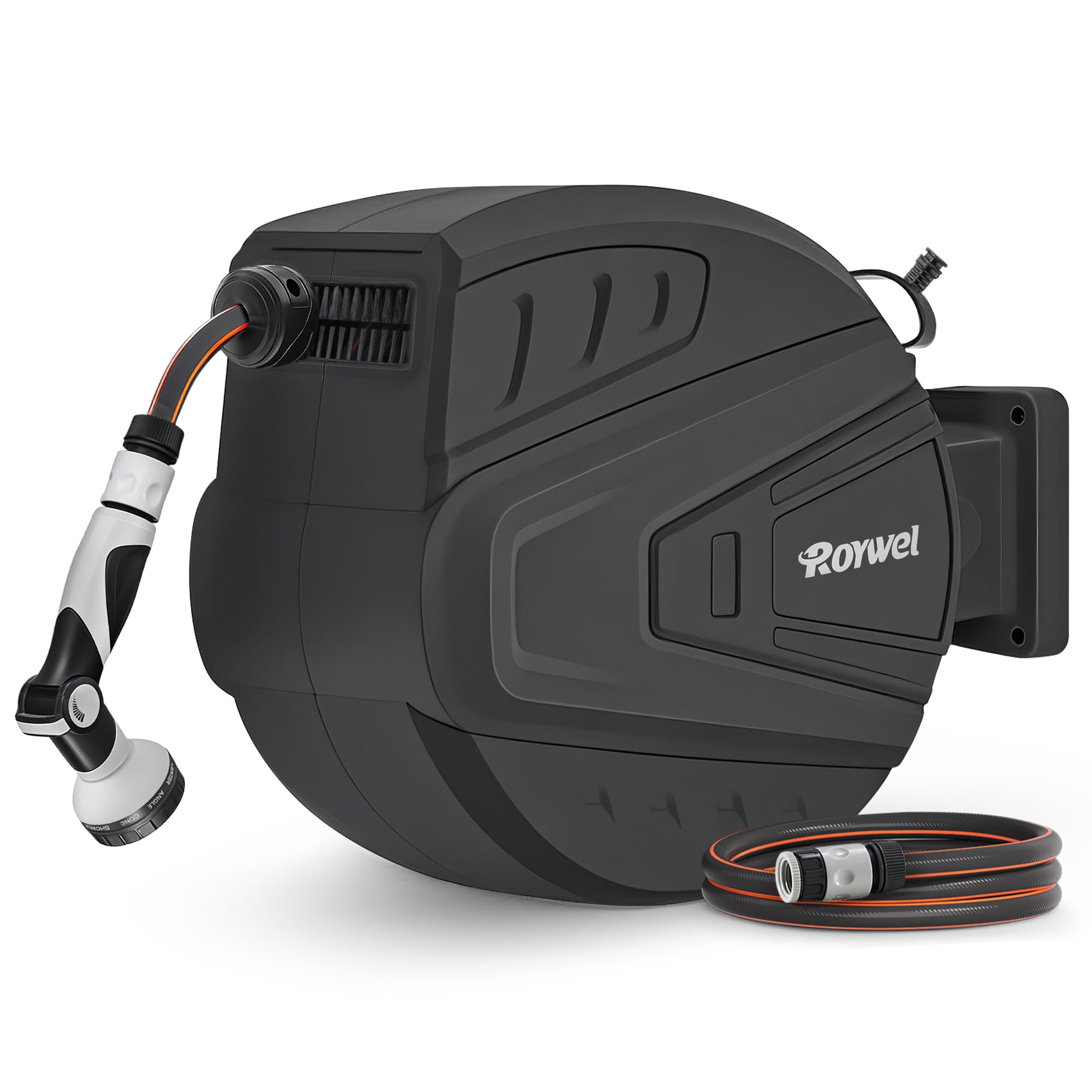 Roywel 20M Auto Reel Garden Hose – Wall Mounted Retractable Hose Reel