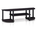 Furinno Turn-S-Tube TV Stand for 55 Inch TV - Dark Walnut Wood