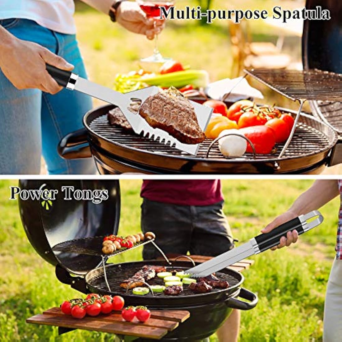 ROMANTICIST 26pc Stainless Steel Grill Tool Set with Aluminum Case