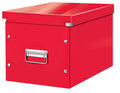Leitz WOW Large Storage Box, Click and Store Range, Large Cube Storage Box, Red, 61080026 - image 1
