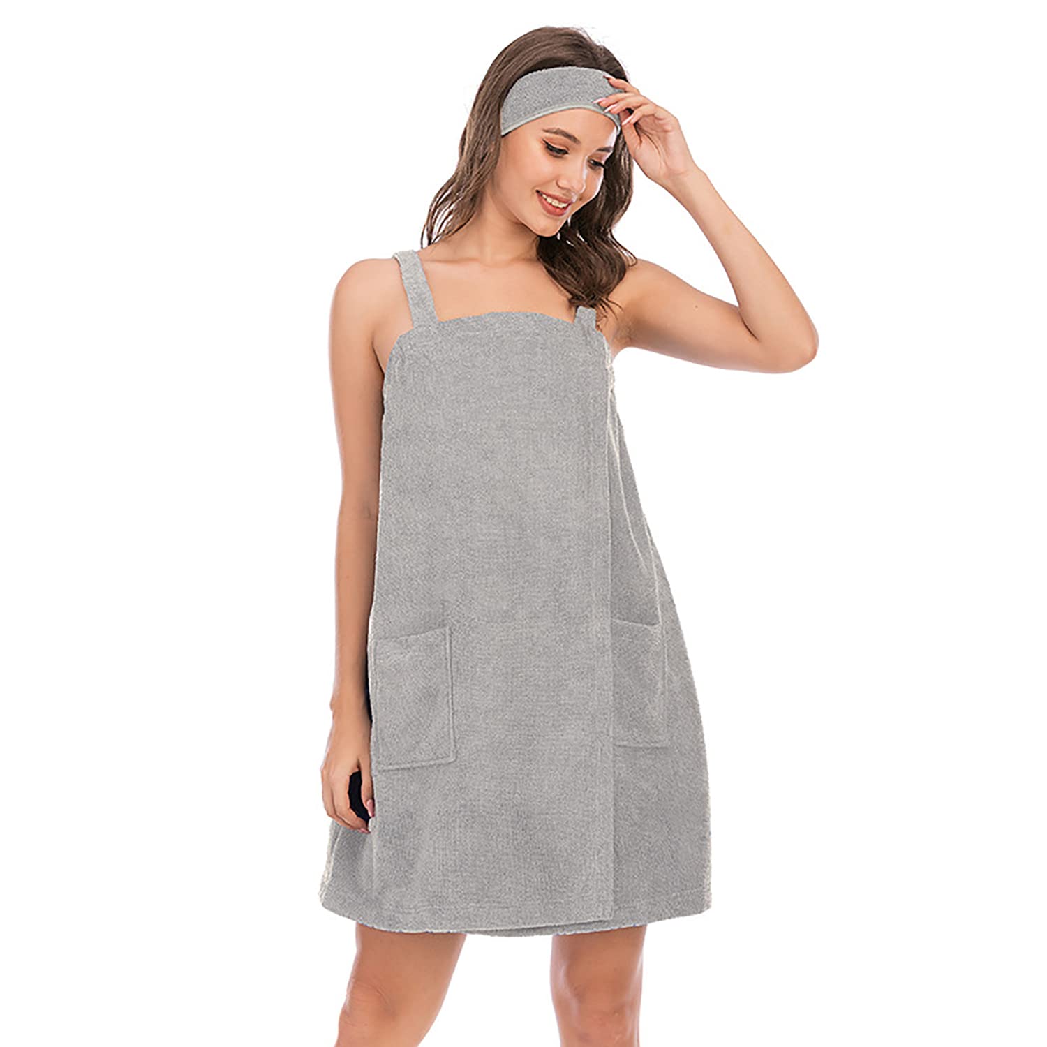 Verve Jelly Women's Microfiber Spa Bathrobe Set | Quick-Dry Wrap Robe