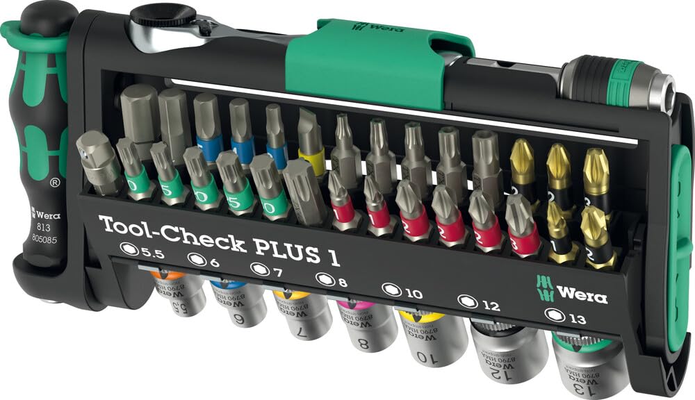Wera Tool-Check Plus 1 | 39-Piece Bit Ratchet and Socket Set