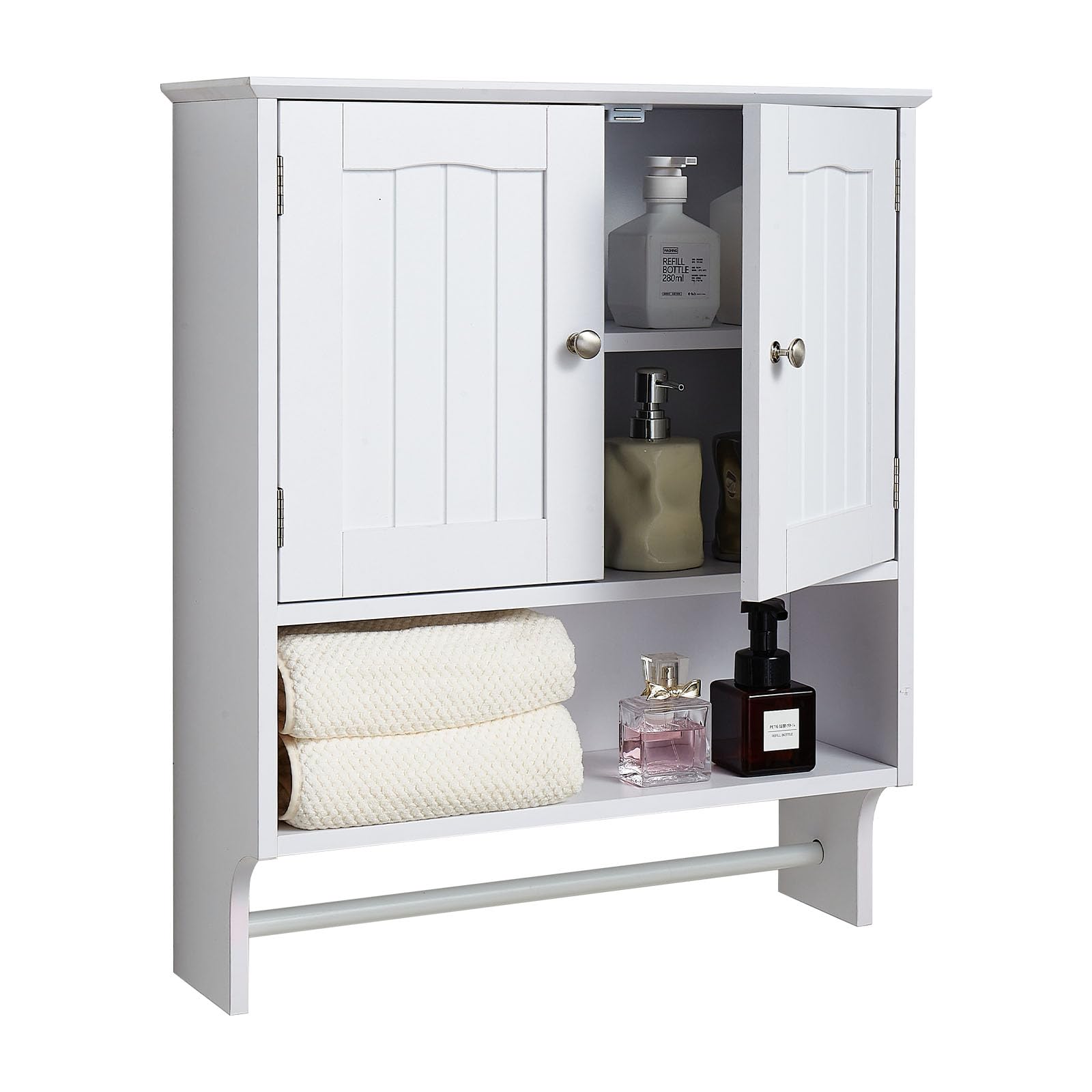 VEVOR Bathroom Wall Cabinet | 2-Door Medicine Storage with Adjustable Shelf