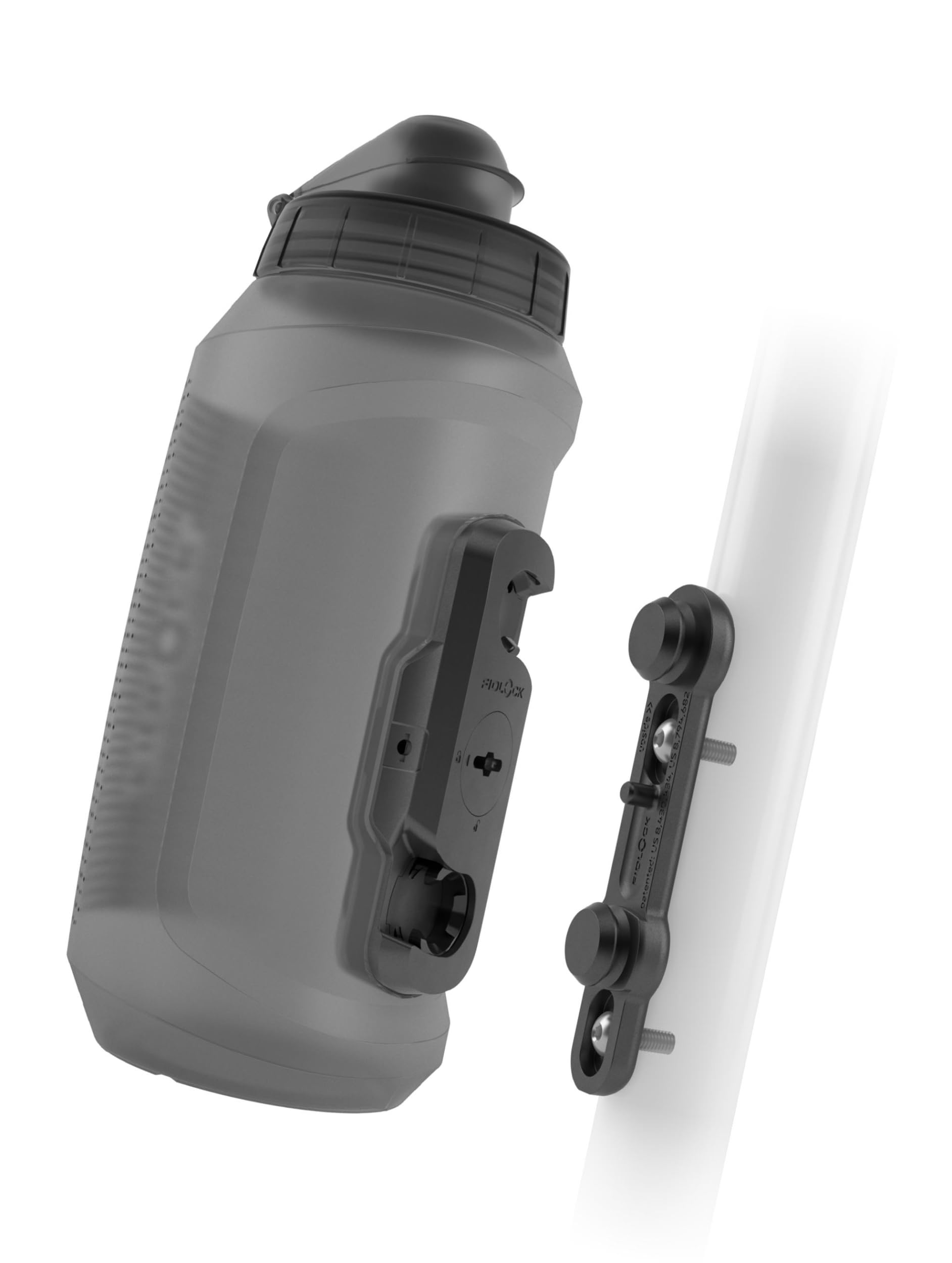 Fidlock Twist 750ml Water Bottle with Bike Base – Transparent Black