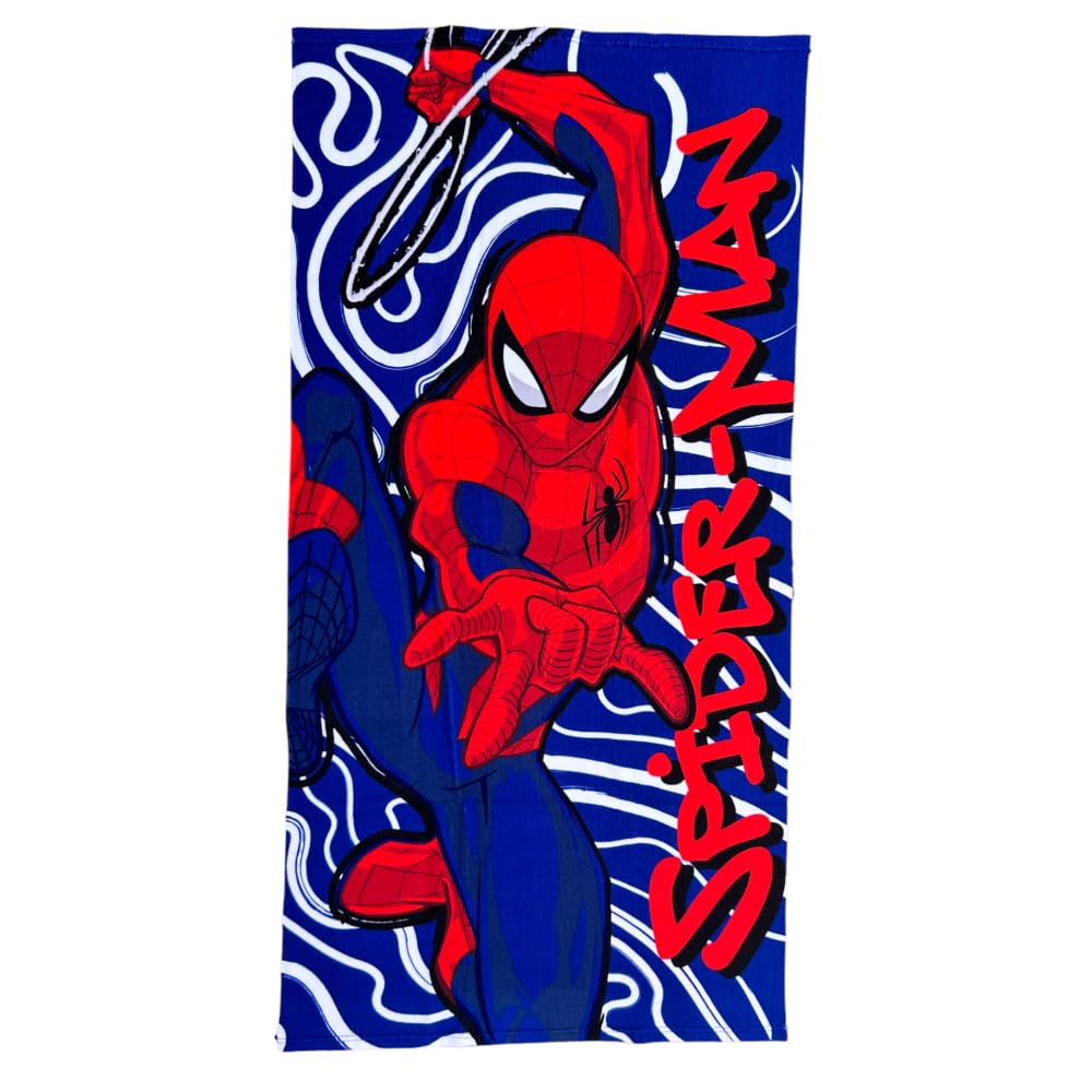 Marvel Spiderman Kids Beach Towel | 140x70cm Quick-Dry Microfibre