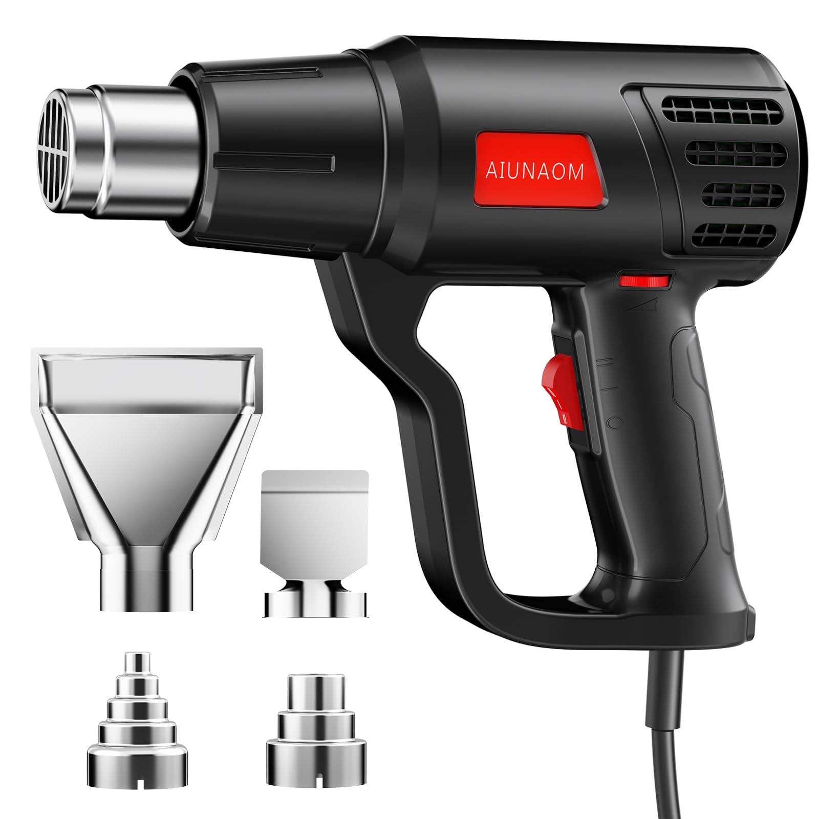 AIUNAOM 2000W Professional Heat Gun | Dual Temp 50-650°C - Black