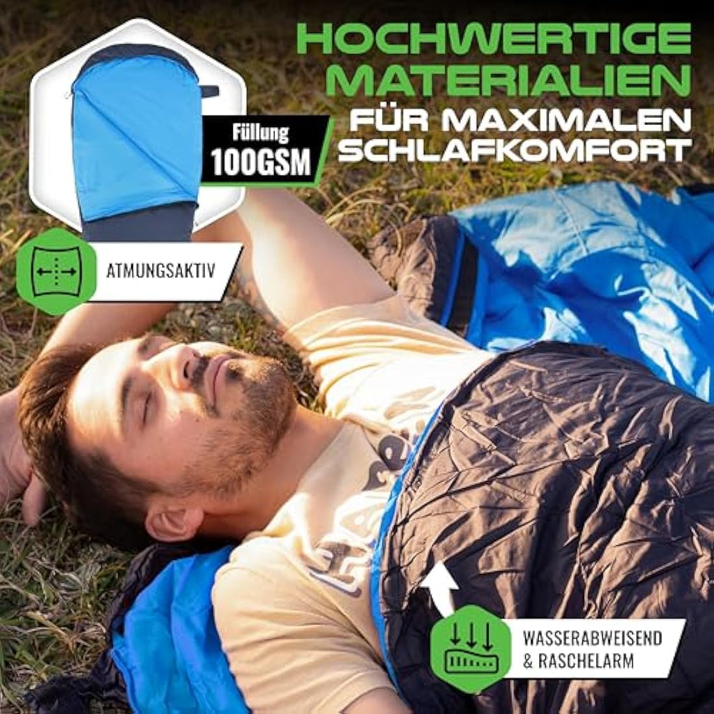 MOUNTREX Ultralight Mummy Sleeping Bag – 720g Compact Summer Gear