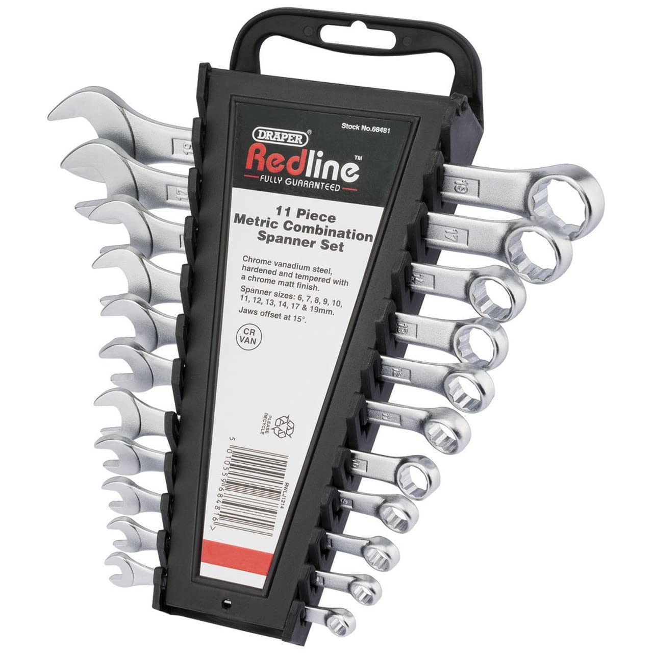 Draper Redline 68481 Metric Combination Spanner Set – 11-Piece Kit