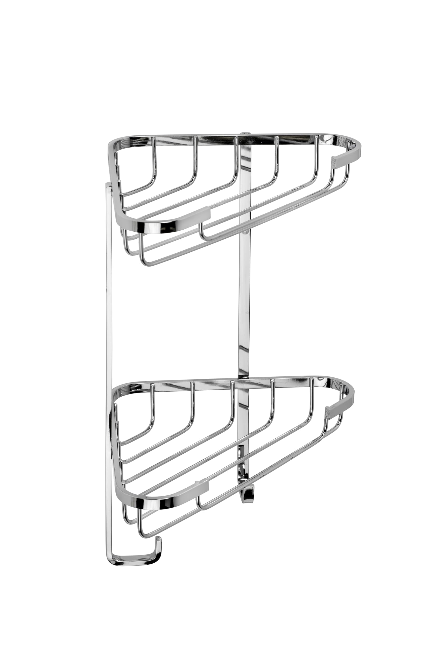 Croydex 2-Tier Corner Shower Caddy – Chrome Stainless Steel Shelf