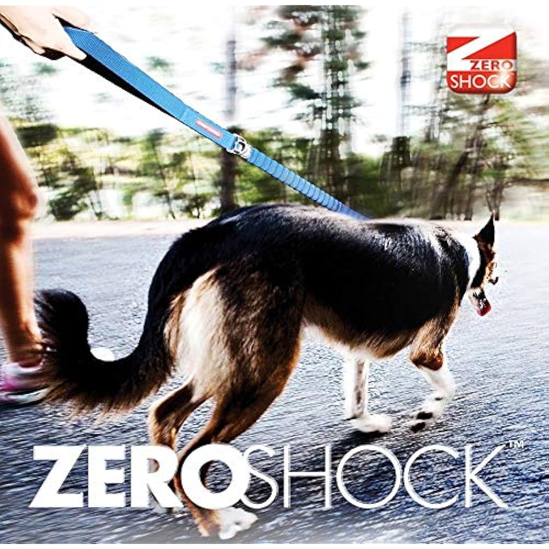 EzyDog Zero Shock Dog Lead – Shock Absorbing 1.2m Leash with Traffic Handle