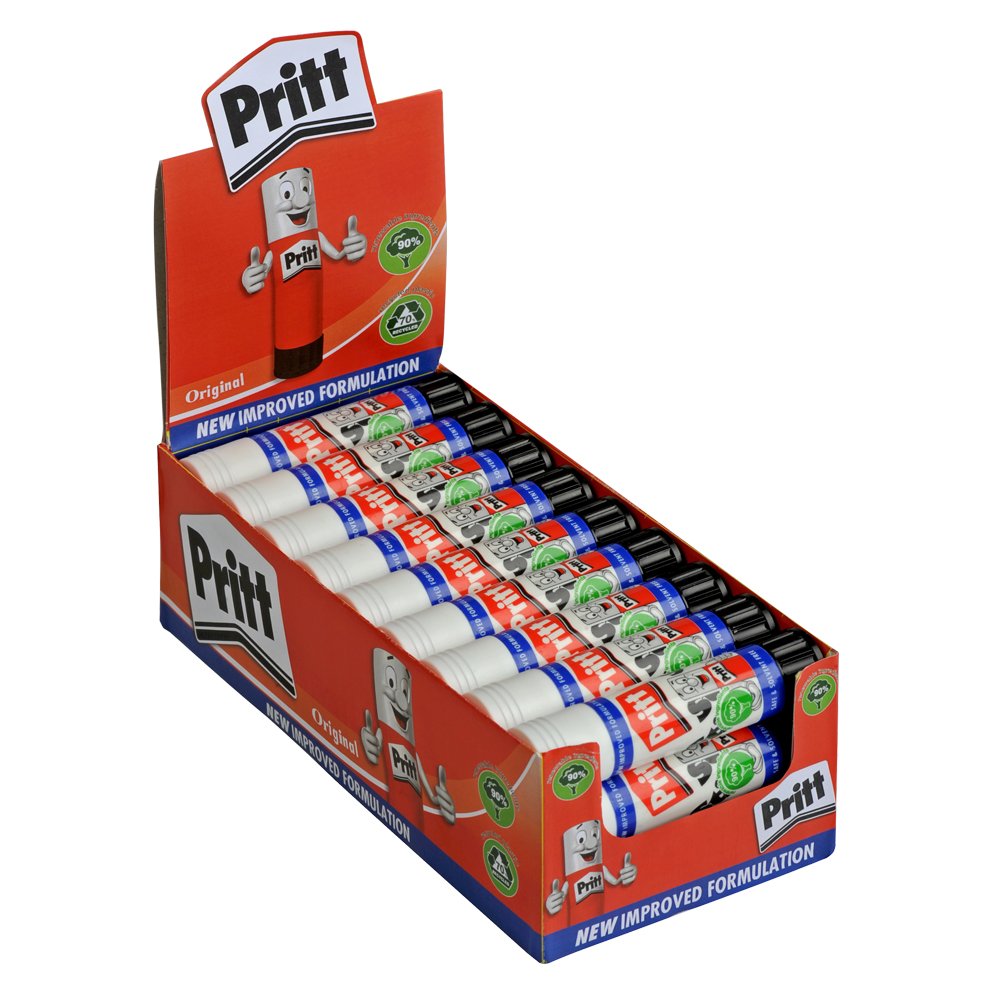 Pritt Glue Stick 11g - Pack of 25 Solvent-Free Washable Paper Adhesive