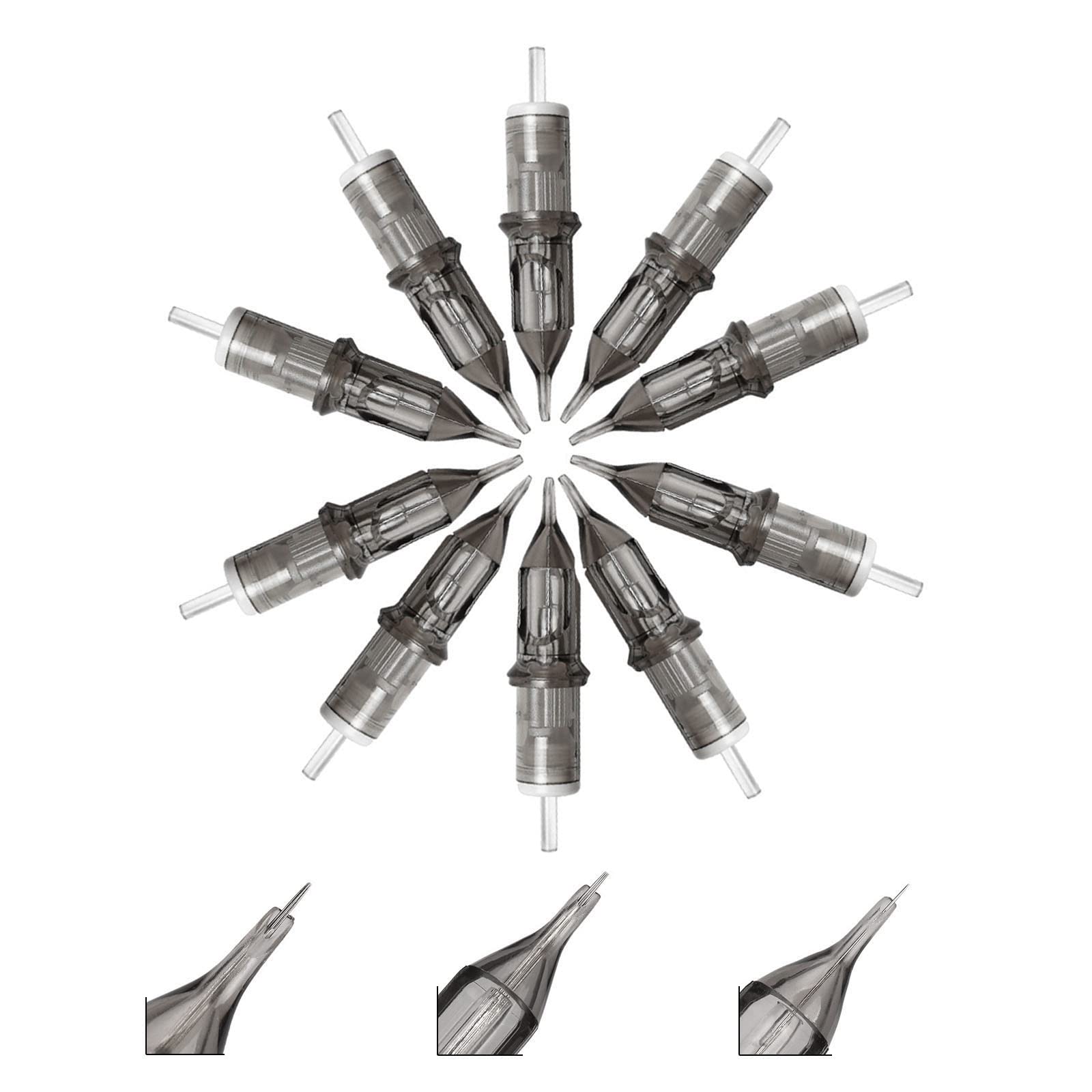 ATOMUS 30pcs Tattoo Cartridge Needles - Sterilized Round Liner 1RL 3RL 5RL