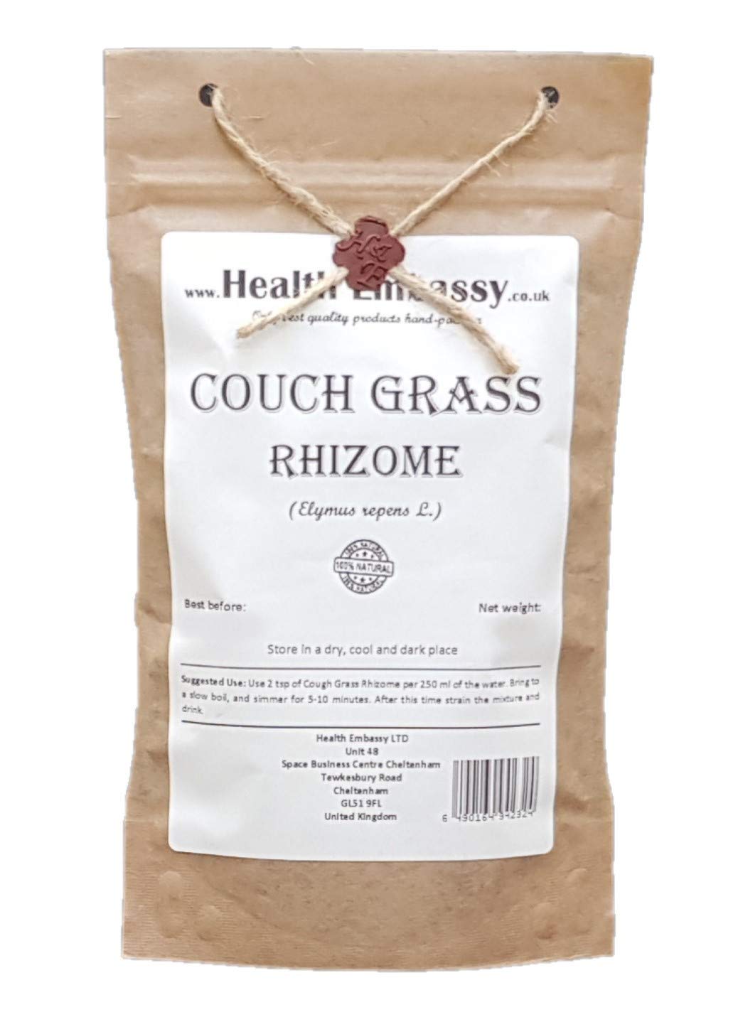 Couch Grass Rhizome Herbal Tea - Elymus repens L - Health Embassy 100g