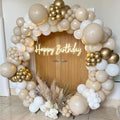 Flixcart White and Gold Balloon Arch Kit | 192pc Sand Gold Garland