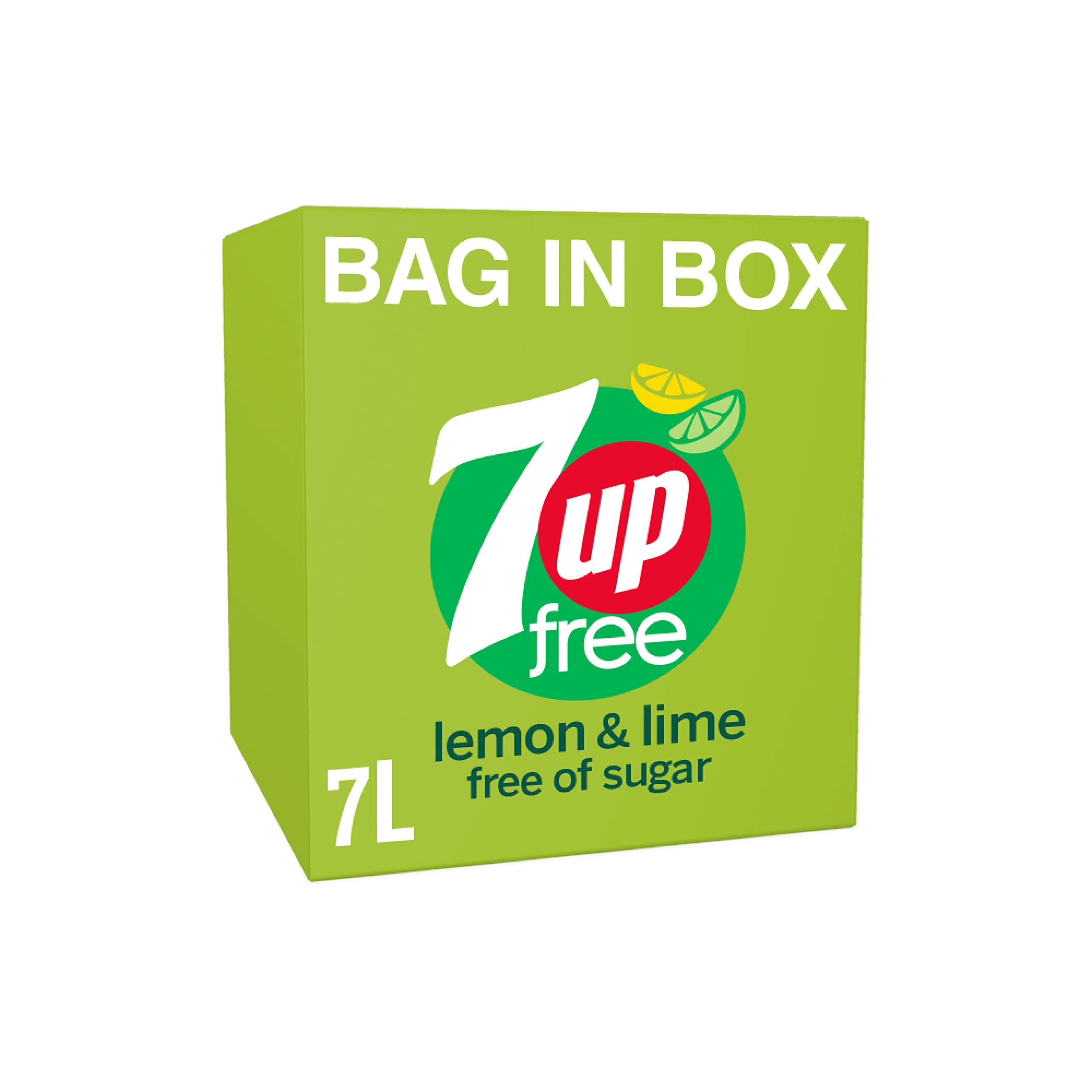 7UP Free Lemon Lime Soft Drink – Caffeine Free Post Mix BIB, 7 Litres