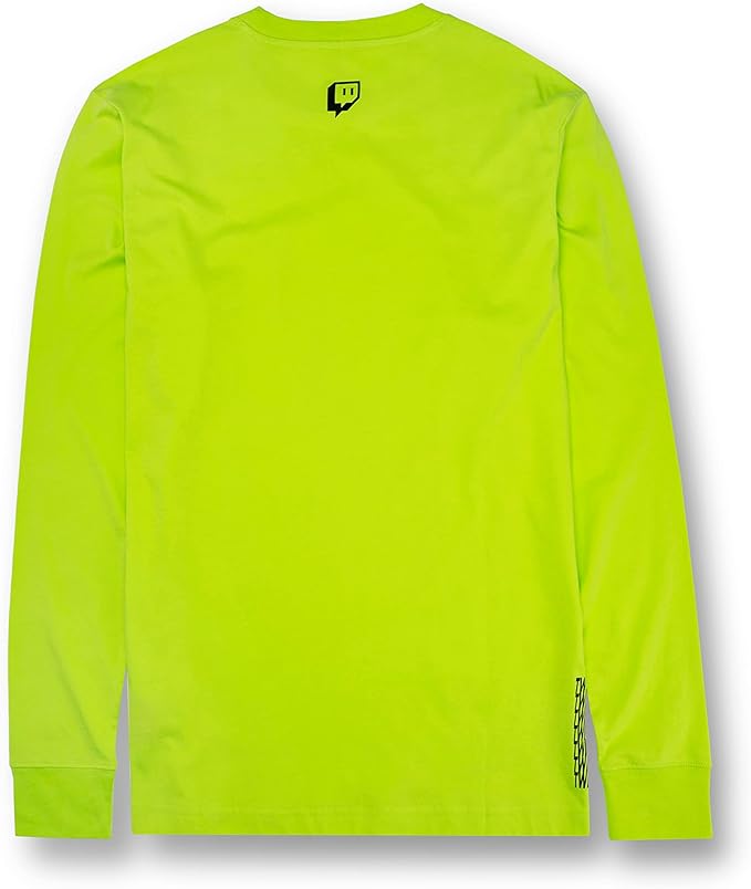 Twitch Long Sleeve Tee – Unisex Neon Yellow 100% Cotton Shirt – Size M
