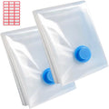 2 Pack 100 X 130cm Vacuum Storage Bags, Extra Large Strong Space Saver Compression Bags - image 1