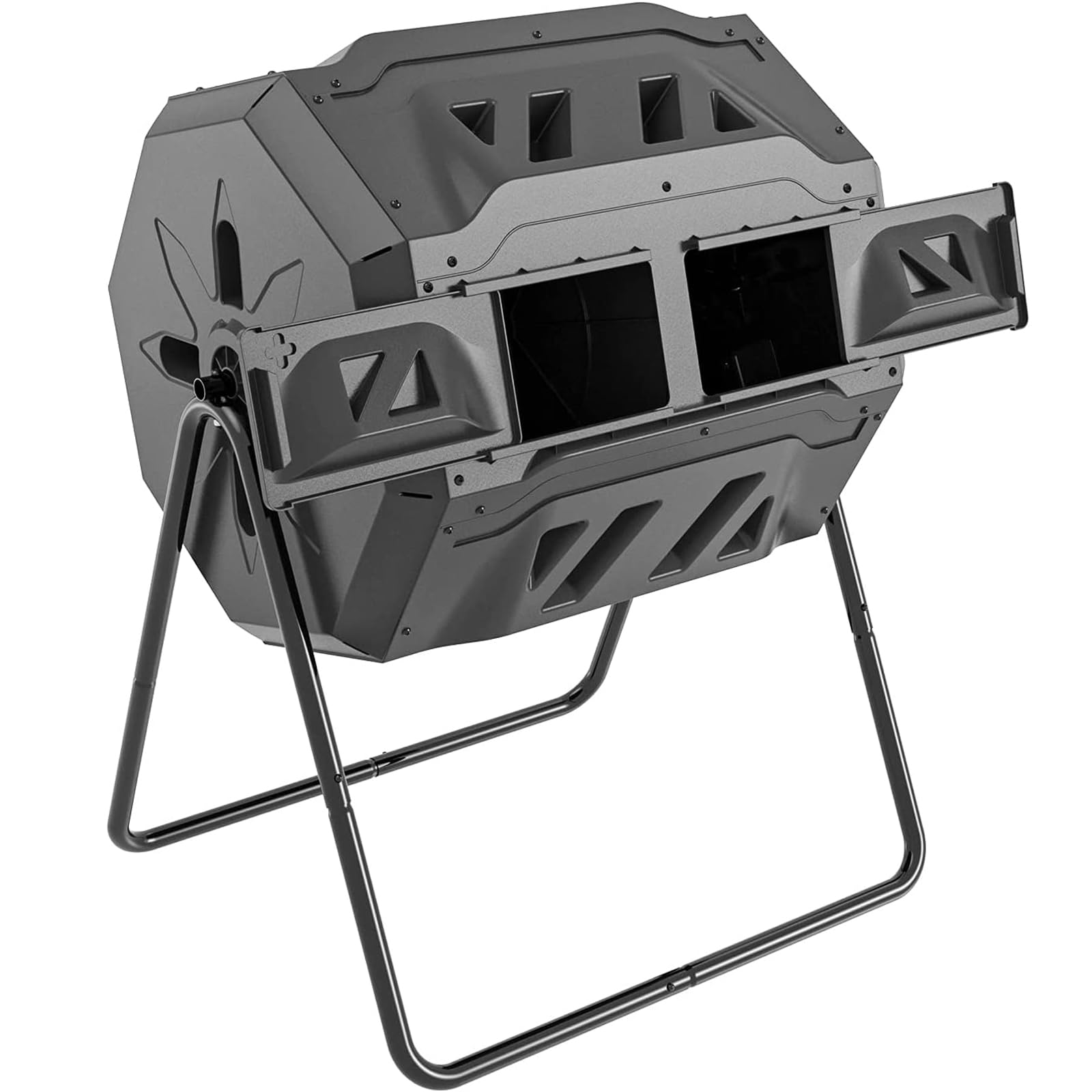 SQUEEZE master 160L Dual Chamber Compost Tumbler – Rotating Garden Bin