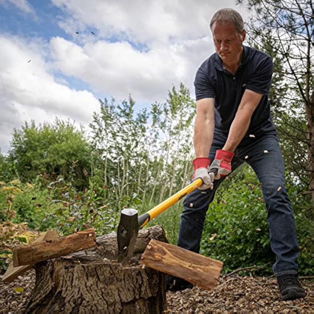 Roughneck 2.7kg/6lb Splitting Maul – Heavy Duty Fibreglass Log Splitter