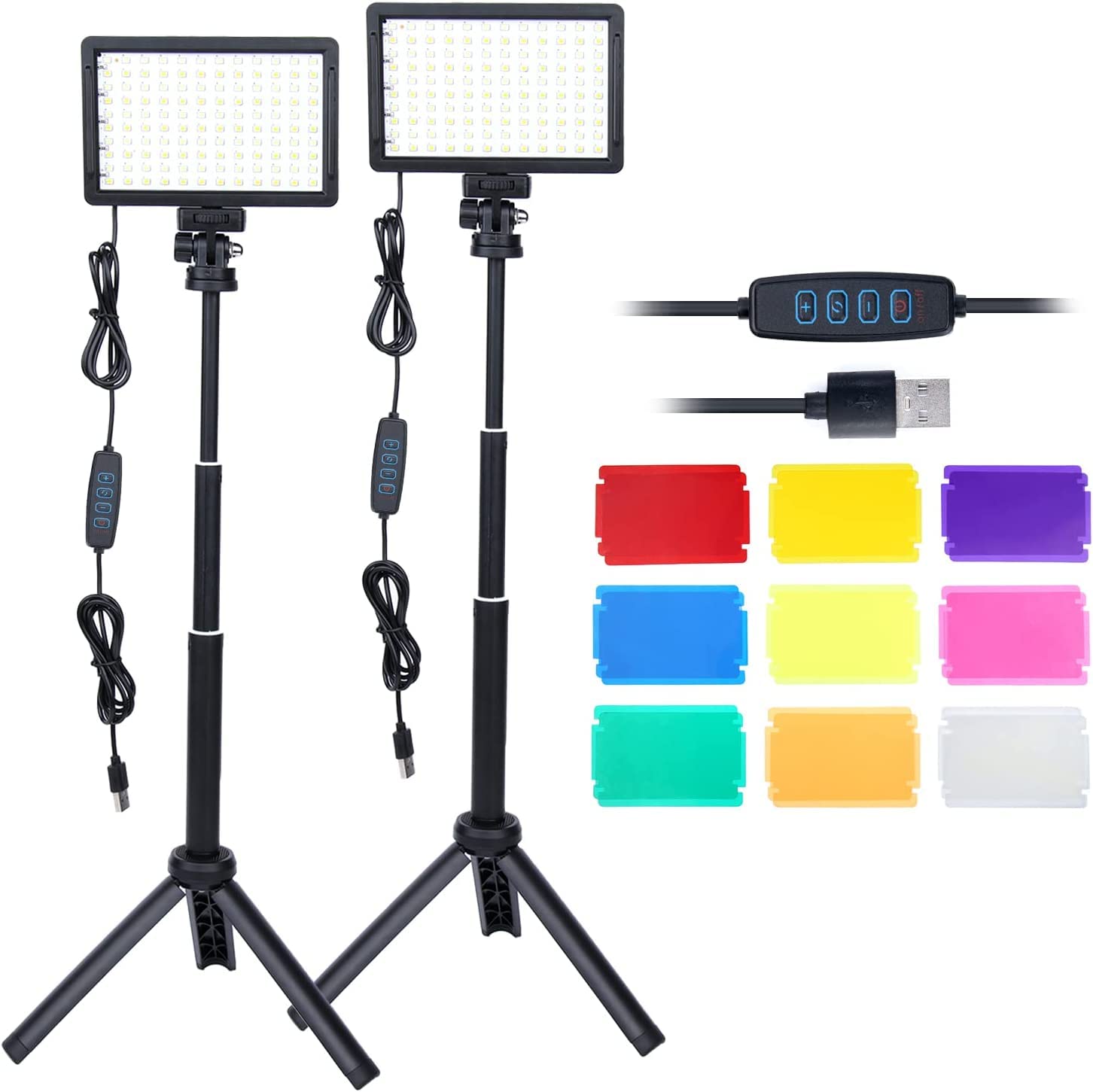 LED Video Light Kit | Dimmable USB Photography Lighting