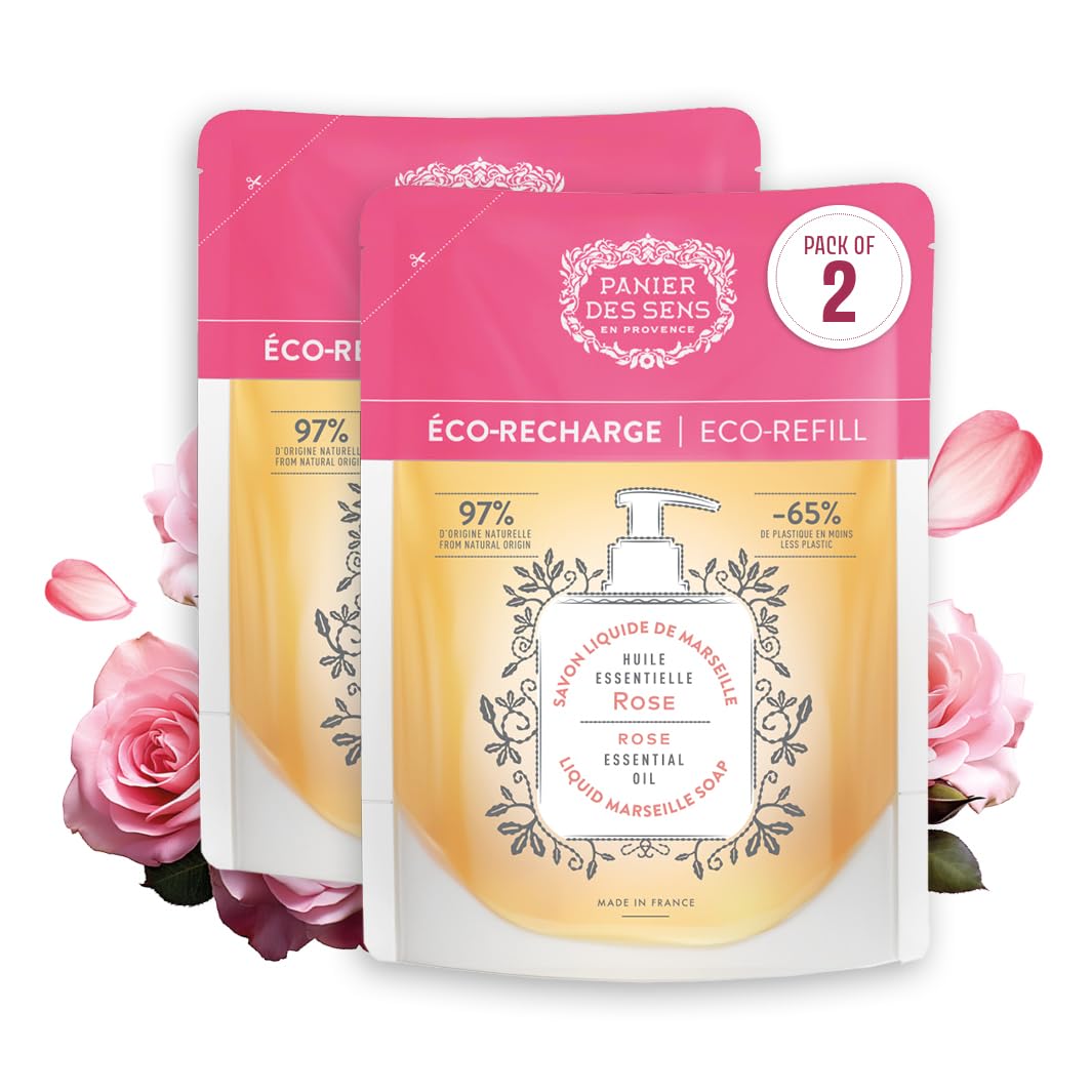 Panier des Sens Rose Liquid Hand Soap Refill – Savon de Marseille 1L