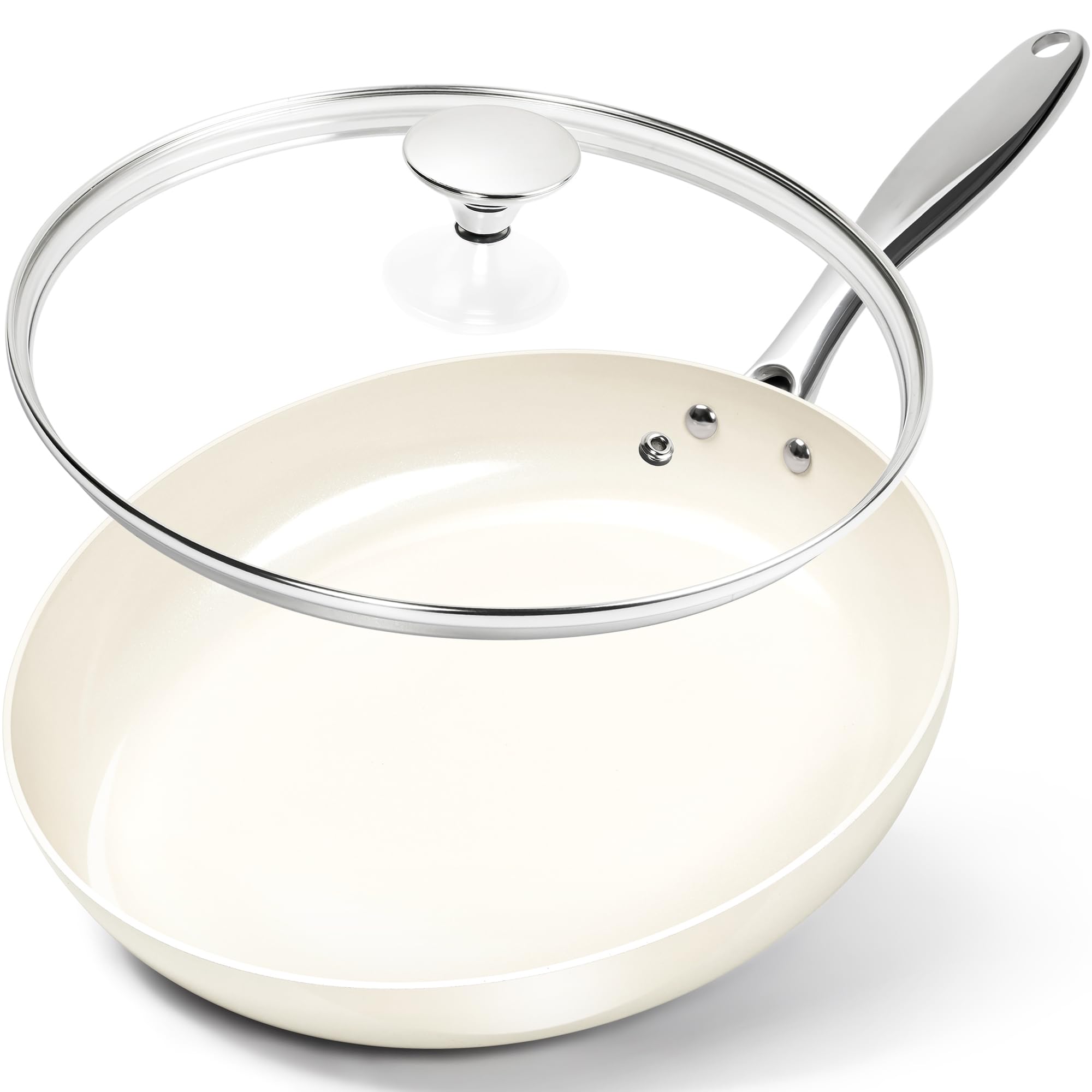 Michelangelo 30cm Ceramic Non-Stick Frying Pan | Induction & Oven Safe