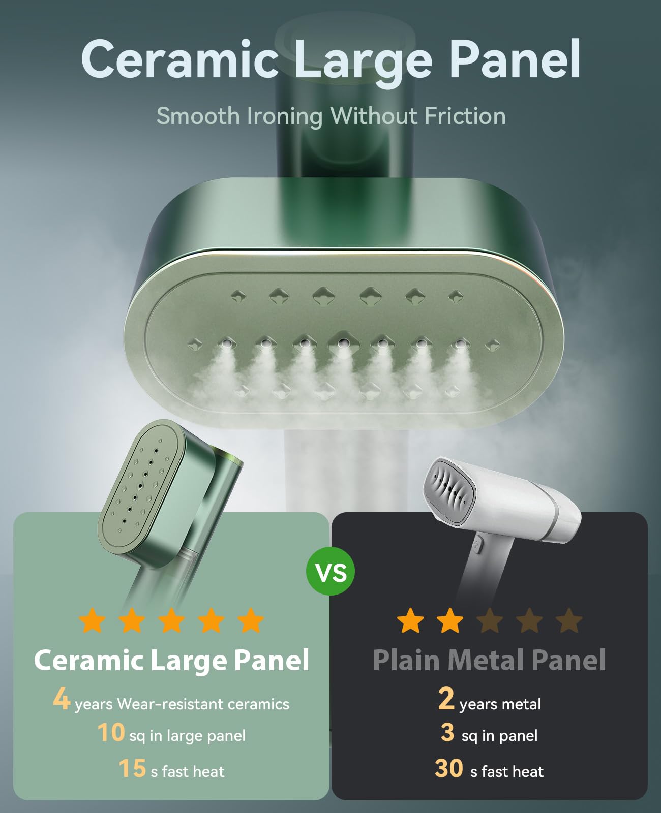 Jack & Rose Dual Voltage Travel Steamer | 2-in-1 Handheld Garment Iron