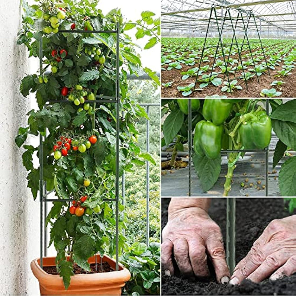 SZMDLX 48" Tomato Cage 3-Pack | Adjustable Iron Garden Plant Support