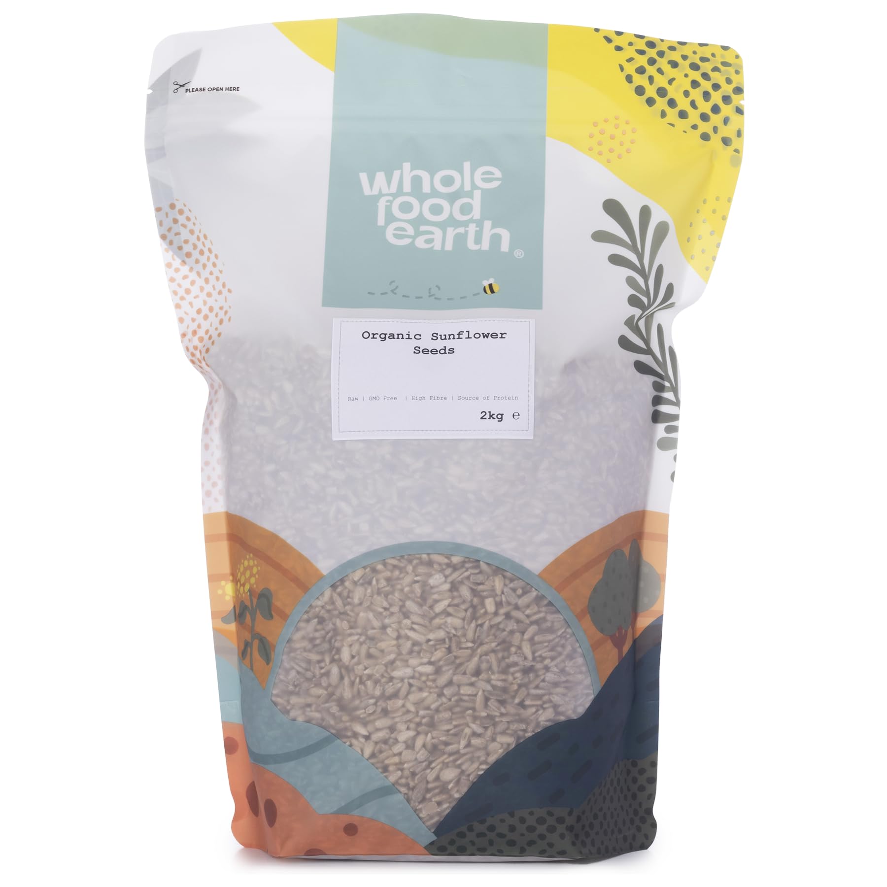 Wholefood Earth Organic Sunflower Seeds – 2kg Raw Vegan Protein Snack