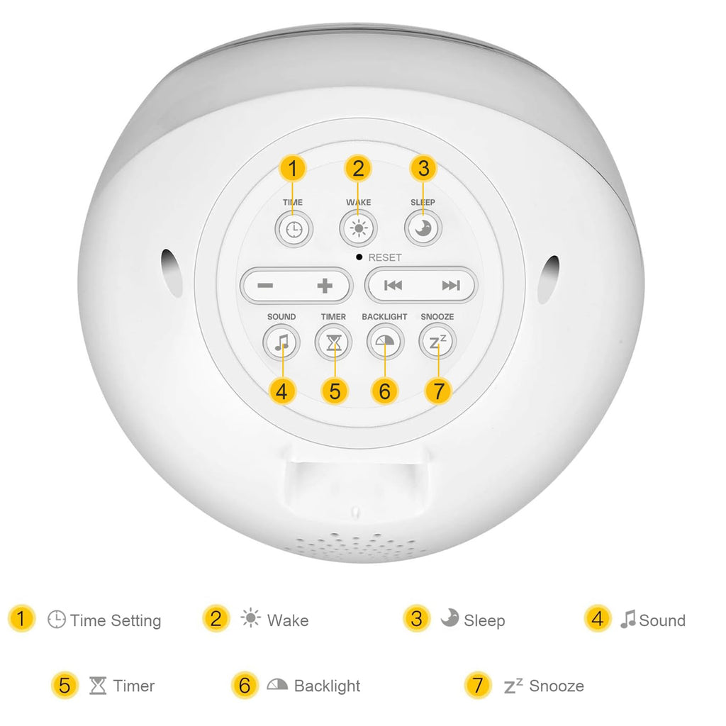 ICODE Kids Alarm Clock | Sleep Trainer & Sound Machine with Night Light