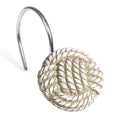 Rope Knot Shower Curtain Hooks – Boho Nautical Decor, Set of 12