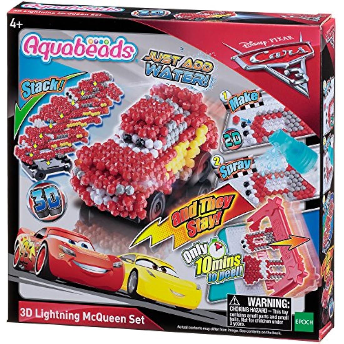 Aquabeads Disney Cars 3 3D Lightning McQueen Kids DIY Craft Playset