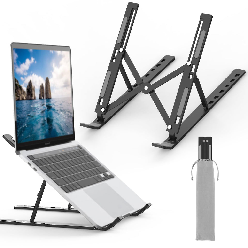 GRIFEMA Laptop Stand for Desk, Aluminum Laptop Riser 7-Angle Adjustable - image 1