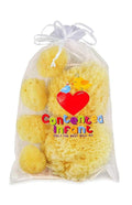 Contented Infant Natural Sea Sponges for Babies – 6 Pack Bath Care Set