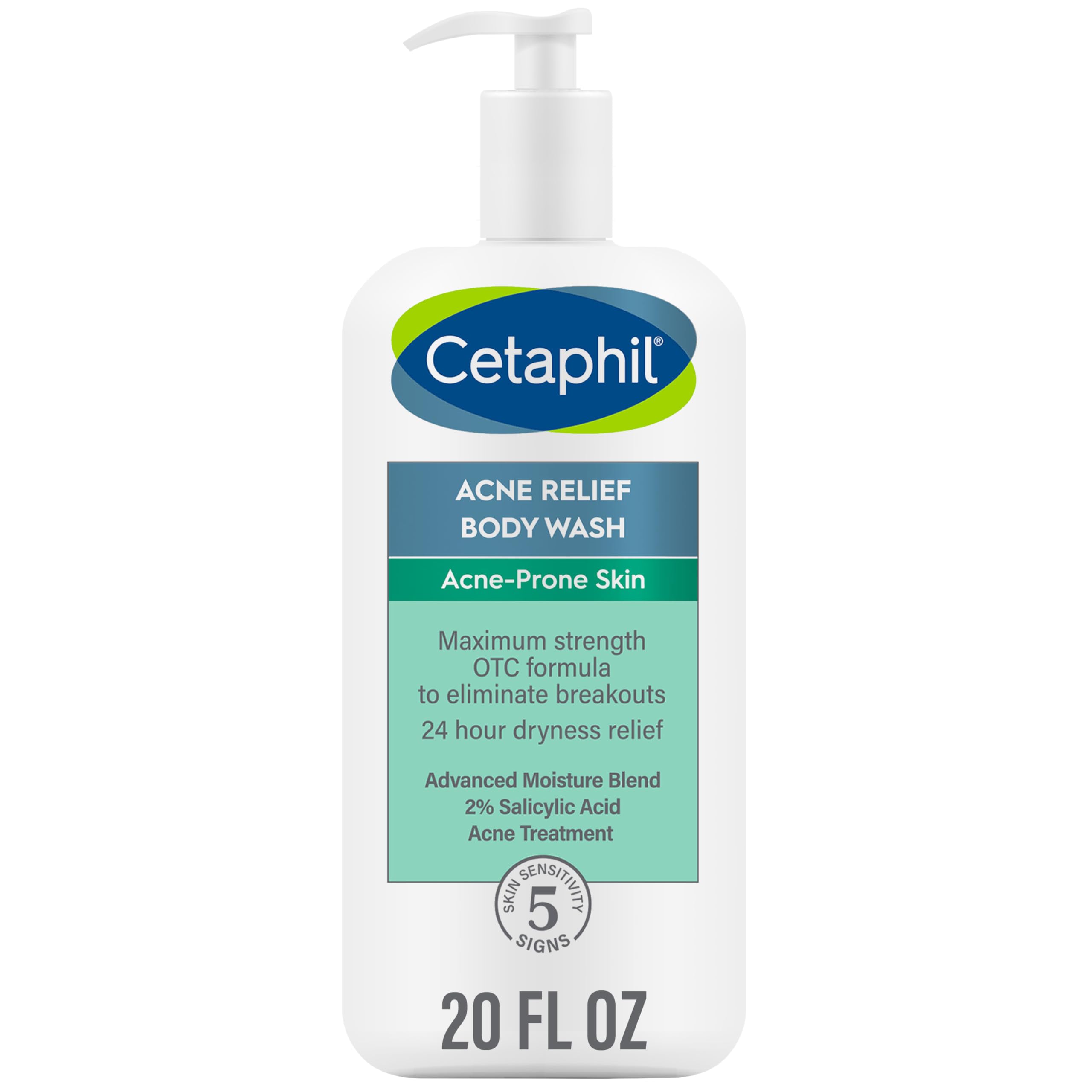 Cetaphil Acne Relief Body Wash | 2% Salicylic Acid Exfoliator, 20 oz
