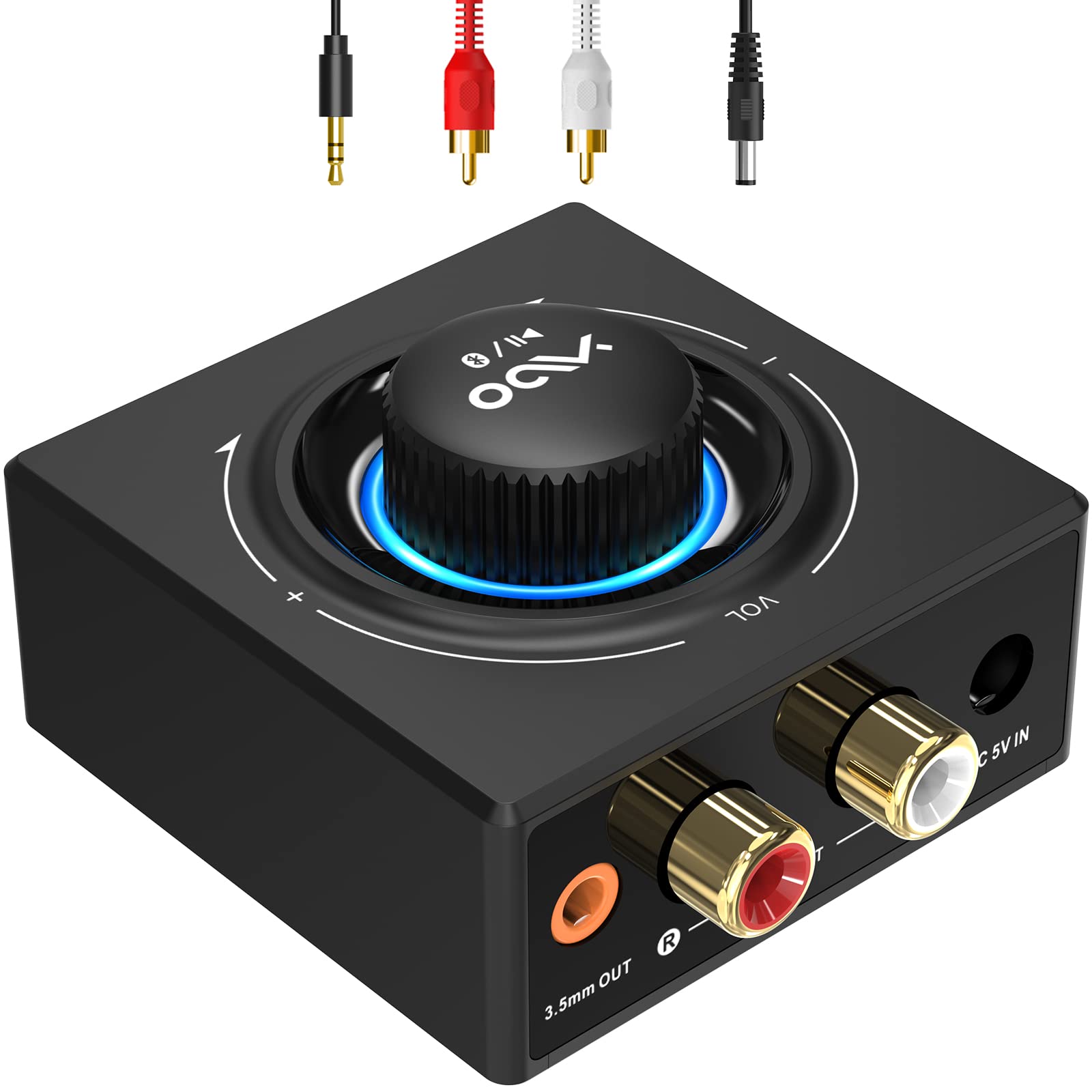 YMOO Bluetooth 5.3 Receiver | HiFi Wireless Audio Adapter with RCA/AUX