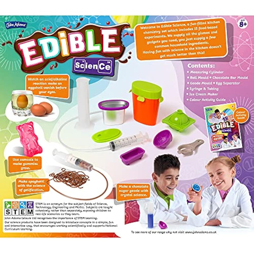John Adams Edible Science Kit – 15 STEM Food Experiments for Kids Age 8+