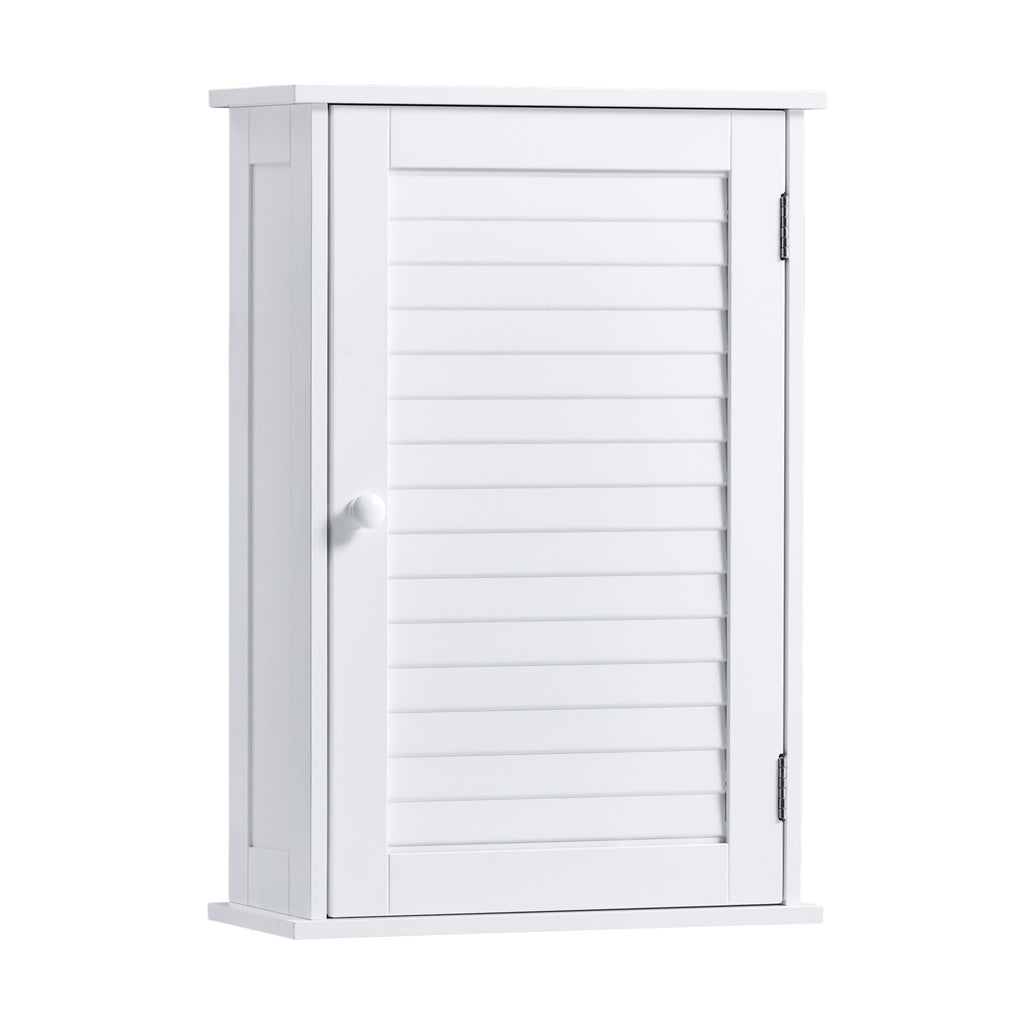Bath Vida Bathroom Cabinet Single Door Shutter Wall Mounted Storage, White
