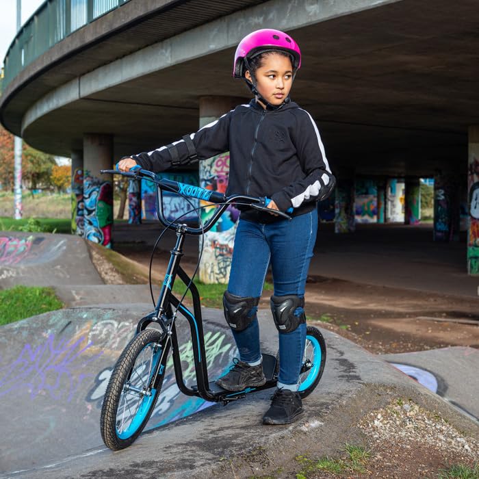 Xootz Kids BMX Scooter | Blue Steel Frame with Pneumatic Tyres