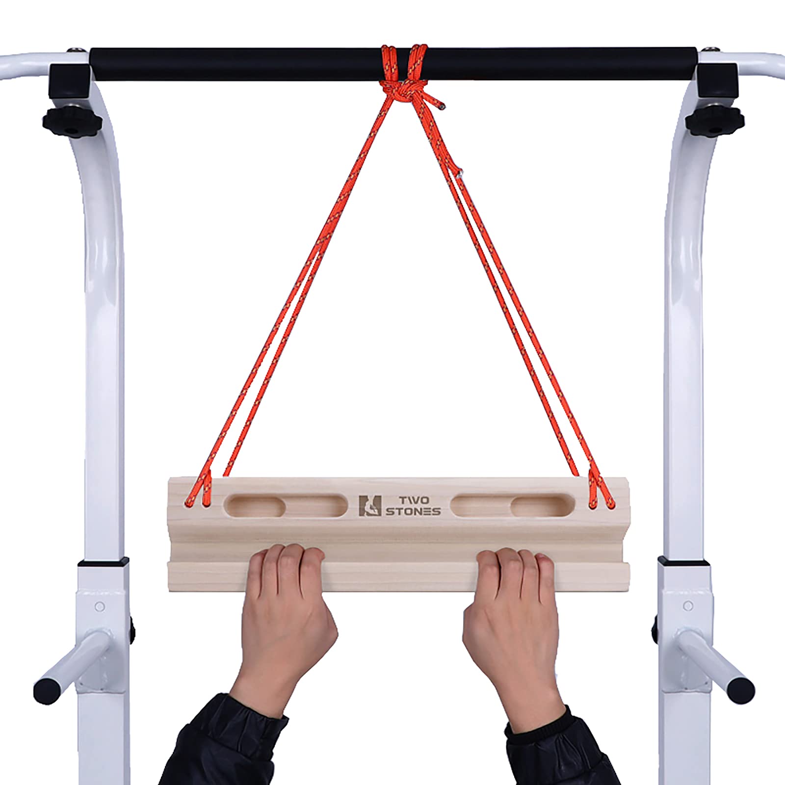 Two Stones Portable Wooden Climbing Hangboard | Finger Strength Trainer