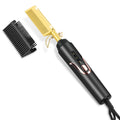 Flintronic Electric Hot Comb – Anti-Scald Hair Straightener for Afro Hair