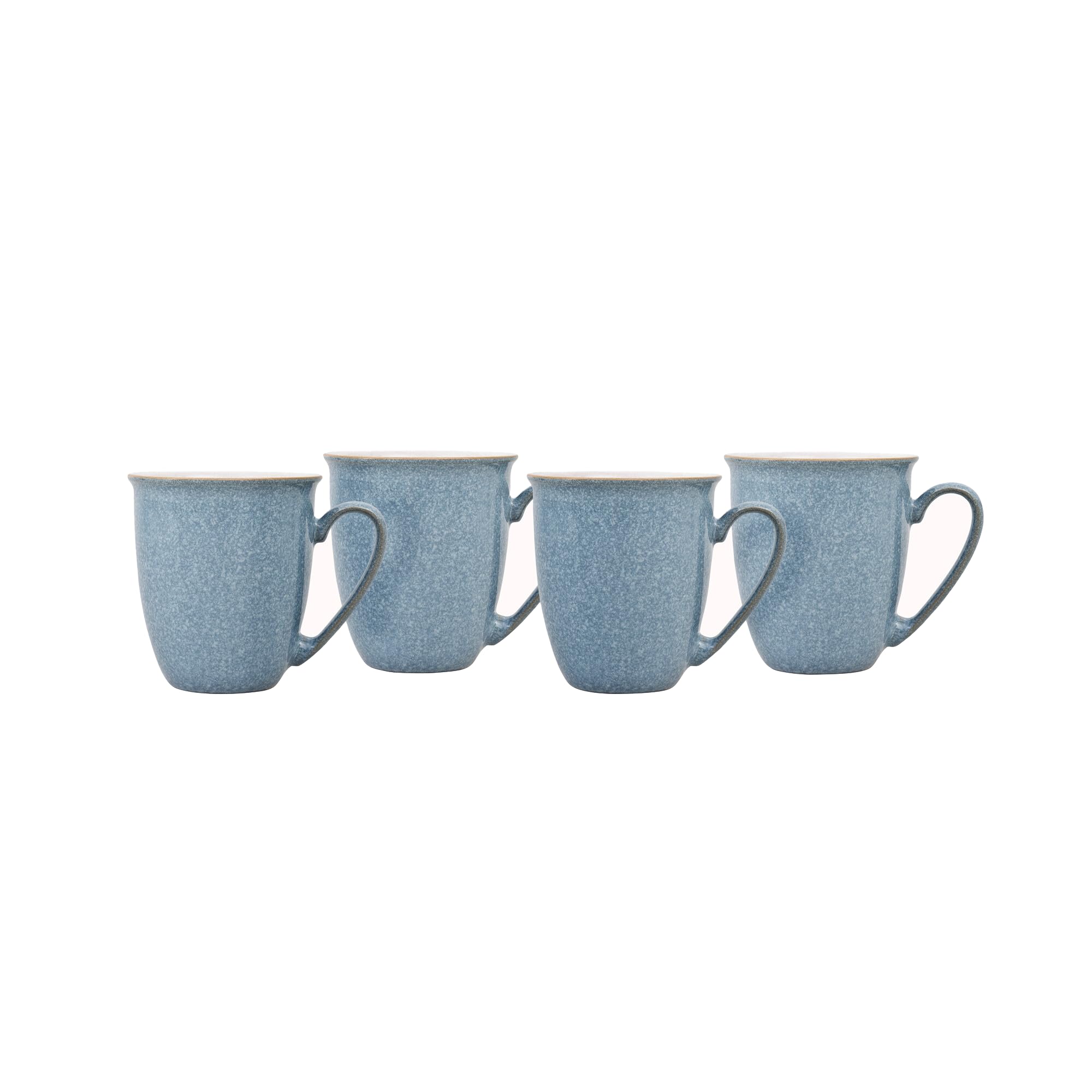 Denby Elements Blue Coffee Mug Set of 4 | 330ml Stoneware Ceramic