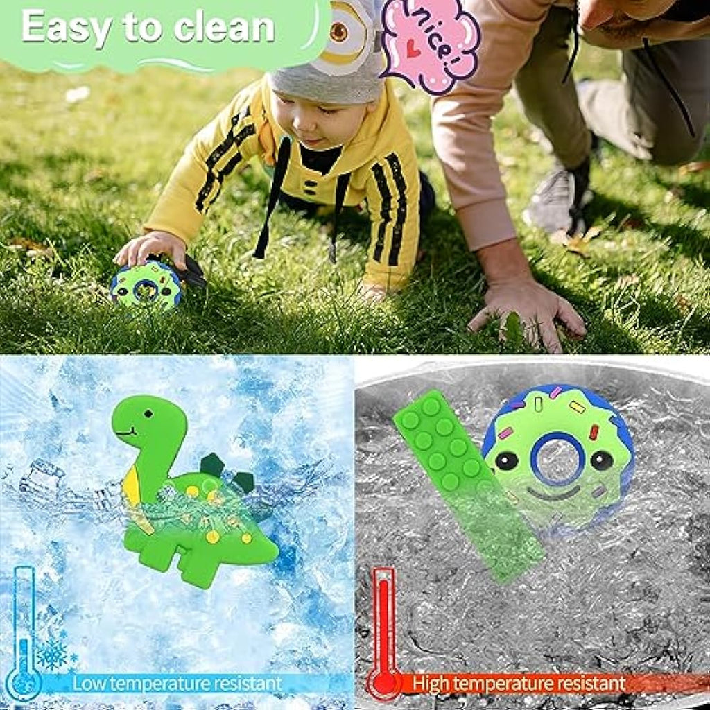 Sensory Chew Necklace - 6PK Food Grade Silicone Teether Toys